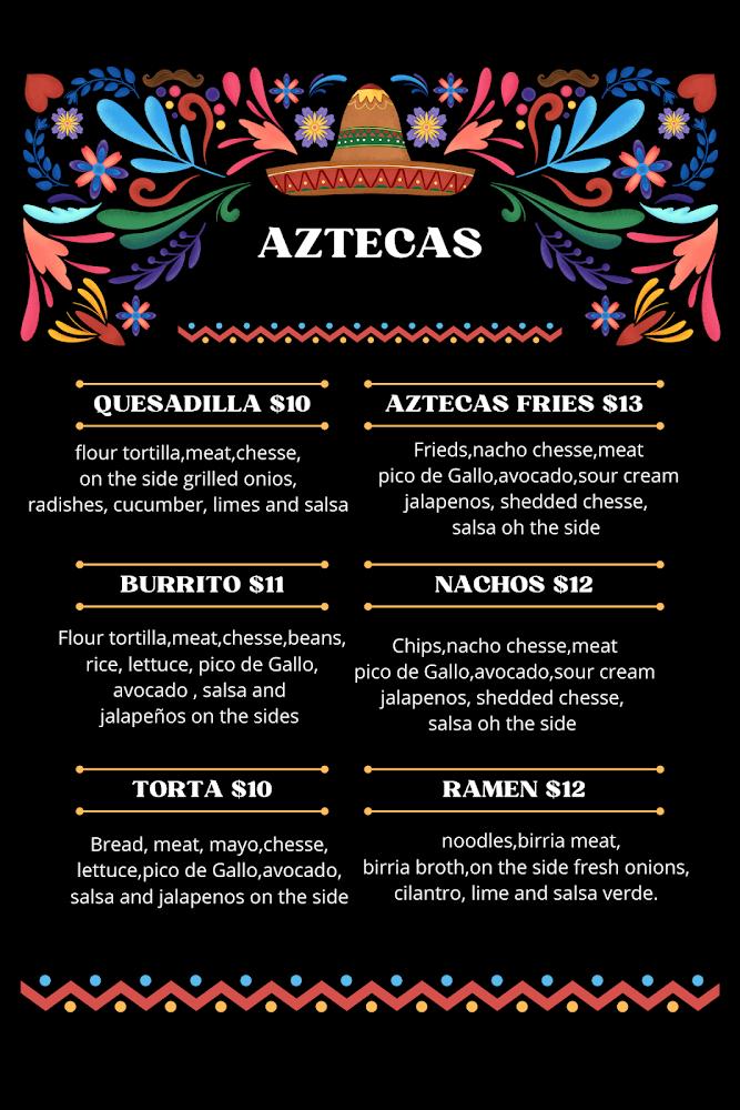 Aztecas Taco Truck Menu image 2